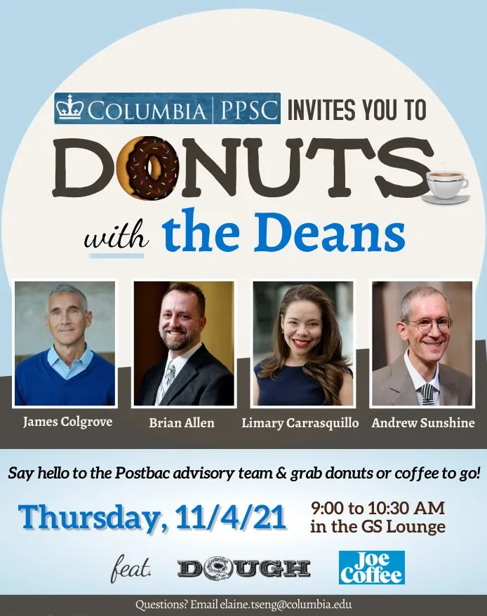 Donuts with the Deans Information Flyer