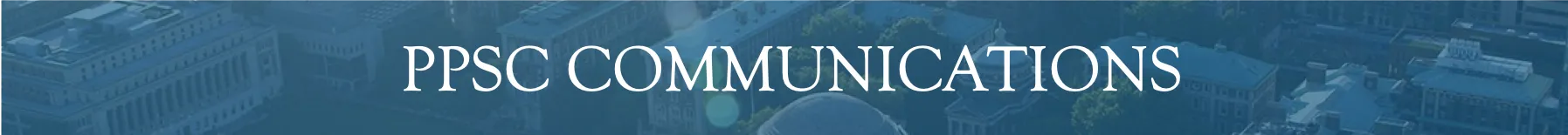 "PPSC COMMUNICATIONS" blue image background